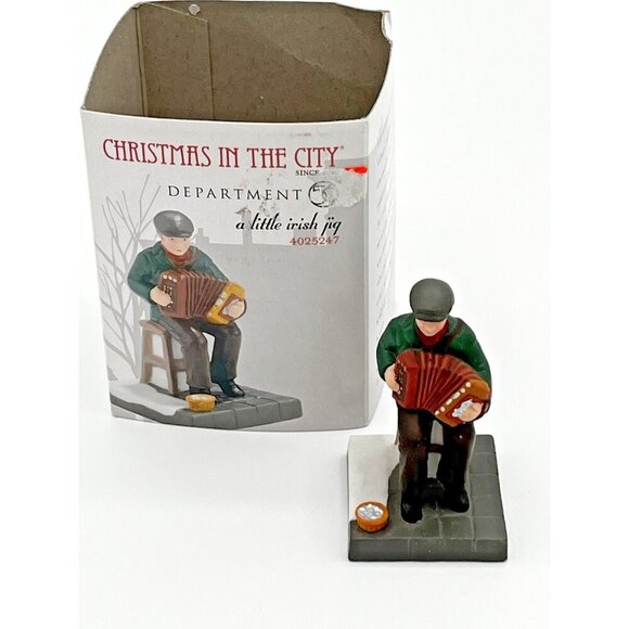 Department 56 A LITTLE IRISH JIG 402547 CHRISTMAS IN THE CITY VILLAGE Retired - Picture 1 of 12